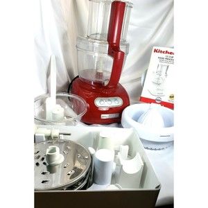 KITCHENAID FOOD PROCESSOR 12Cup Red Glossy Wide-Mouth With Accessories KFPW760B1